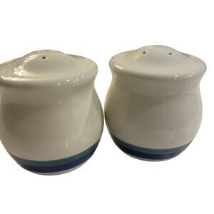 pfaltzgraff northwinds blue green stripes salt and pepper shakers